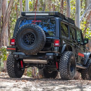 Jeep JT Light Mounts - Rear - Go Rhino - Textured Black - `18-`20